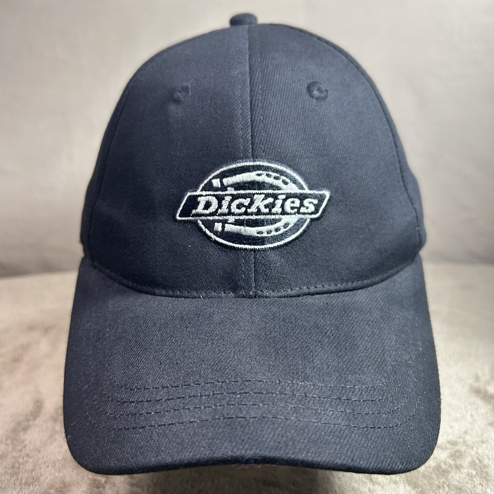 Dickies Black Fitted Baseball Cap Hat Adult Workwear Logo Stretch Fit